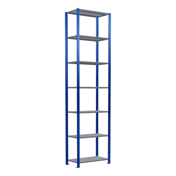 SCHULTE Basic shelving Steck MULTIplus250 /7 shelves 3000x750x400 No. 12942-75-B - Shelving (workshop)