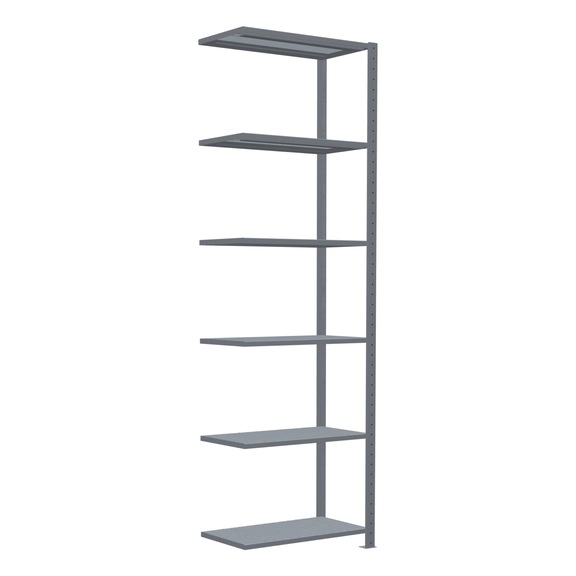 SCHULTE add-on shelf Steck MULTIplus250 galvanized 6 shelves 2500x750x400 No. 12946-75 - Shelving (workshop)