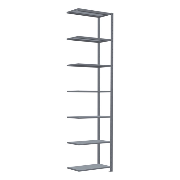SCHULTE add-on shelving Steck MULTIplus250 galvanized 7 shelves 3000x750x400 No. 12947-75 - Shelving (workshop)