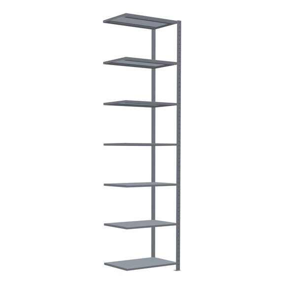 SCHULTE add-on shelving Steck MULTIplus250 galvanized 7 shelves 3000x750x500 No. 12957-75 - Shelving (workshop)