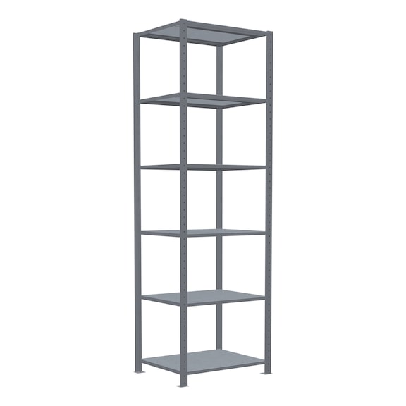 SCHULTE Basic shelving Steck MULTIplus250 galvanized 6 shelves 2500x750x600 No. 12961-75 - Shelving (workshop)