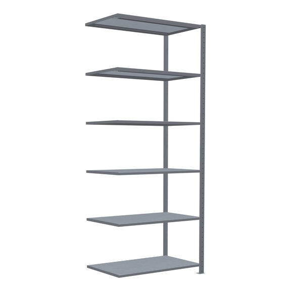 SCHULTE add-on shelving Steck MULTIplus250 galvanized 6 shelves 2500x1000x600 No. 12966 - Shelving (workshop)