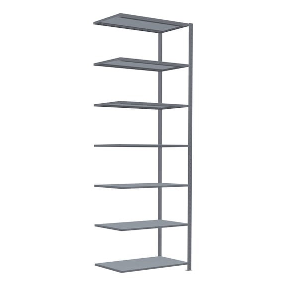 SCHULTE add-on shelving Steck MULTIplus250 galvanized 7 shelves 3000x1000x600 No. 12967 - Shelving (workshop)