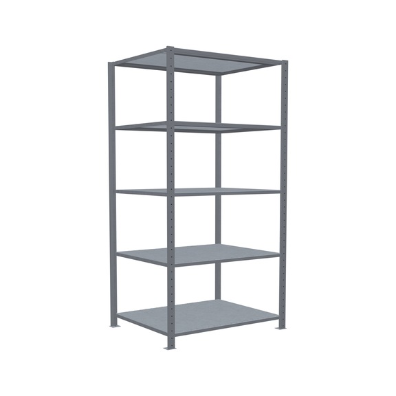 SCHULTE basic shelving Steck MULTIplus250 galvanized 5 shelves 2000x1000x800 No. 12980 - Shelving (workshop)