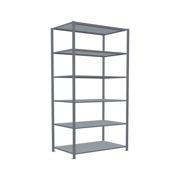 SCHULTE Basic shelving Steck MULTIplus250 6 shelves 2500x1300x800 No. 12981-130 - Shelving (workshop)