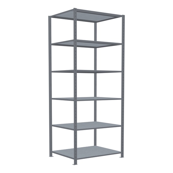 SCHULTE Basic shelving Steck MULTIplus250 galvanized 6 shelves 2500x1000x800 No. 12981 - Shelving (workshop)