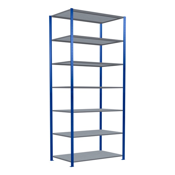 SCHULTE Basic shelving Steck MULTIplus250 /7 shelves 3000x1300x800 No. 12982-130-B - Shelving (workshop)