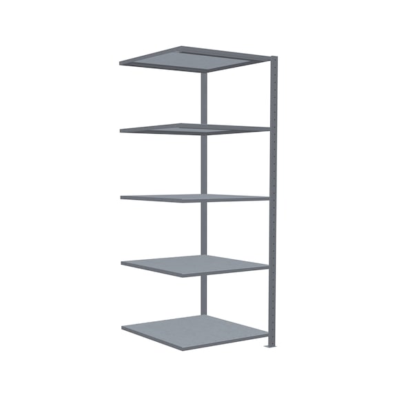 SCHULTE add-on shelving Steck MULTIplus250 galvanized 5 shelves 2000x750x800 No. 12985-75 - Shelving (workshop)