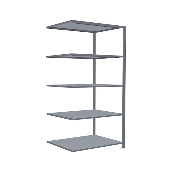 SCHULTE add-on shelving Steck MULTIplus250 galvanized 5 shelves 2000x1000x800 No. 12985 - Shelving (workshop)
