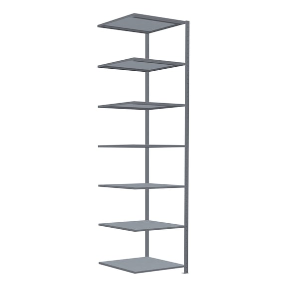 SCHULTE add-on shelving Steck MULTIplus250 galvanized 7 shelves 3000x750x800 No. 12987-75 - Shelving (workshop)