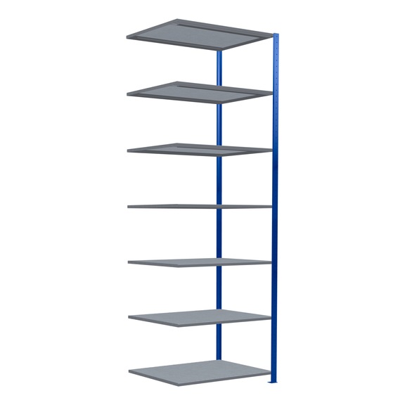 SCHULTE add-on shelving Steck MULTIplus250 galvanized/7 shelves 3000x1000x800 No. 12987-B - Shelving (workshop)