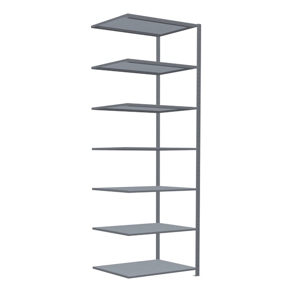 SCHULTE add-on shelving Steck MULTIplus250 galvanized 7 shelves 3000x1000x800 No. 12987 - Shelving (workshop)