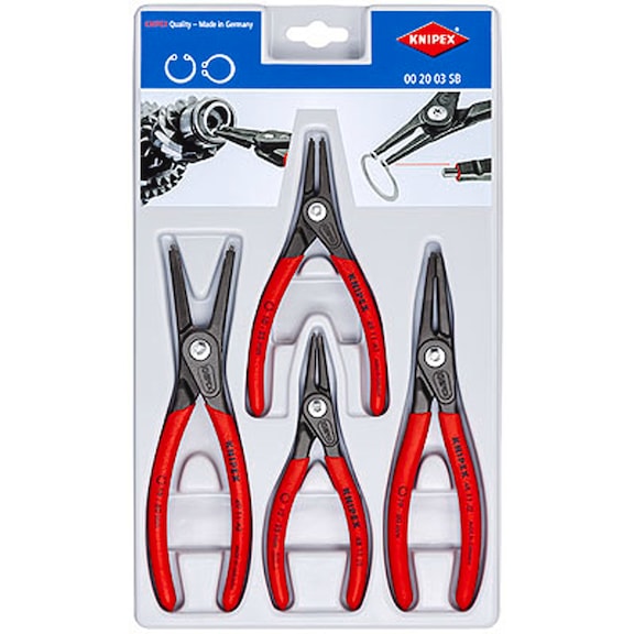 KNIPEX Circlip pliers set 4-piece Article number 00 20 03 SB - Pliers set