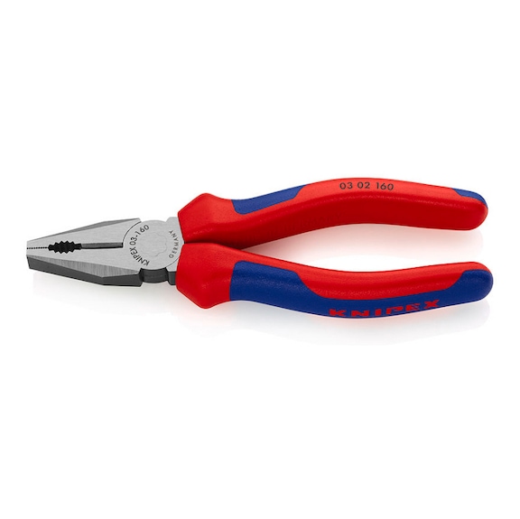 KNIPEX 组合钳，160 毫米，抛光头，带双组份手柄 - 组合钳，带双组份手柄套