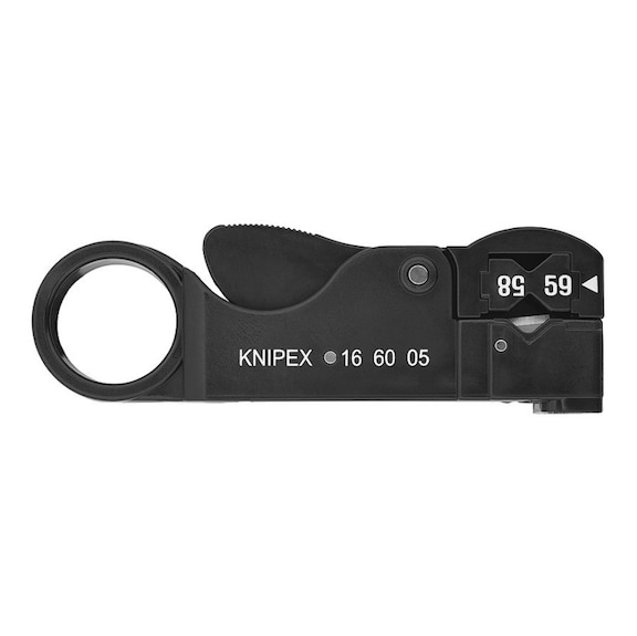 KNIPEX Stripping tool for coaxial cable 105 mm Article number 16 60 05 SB - Wire stripper
