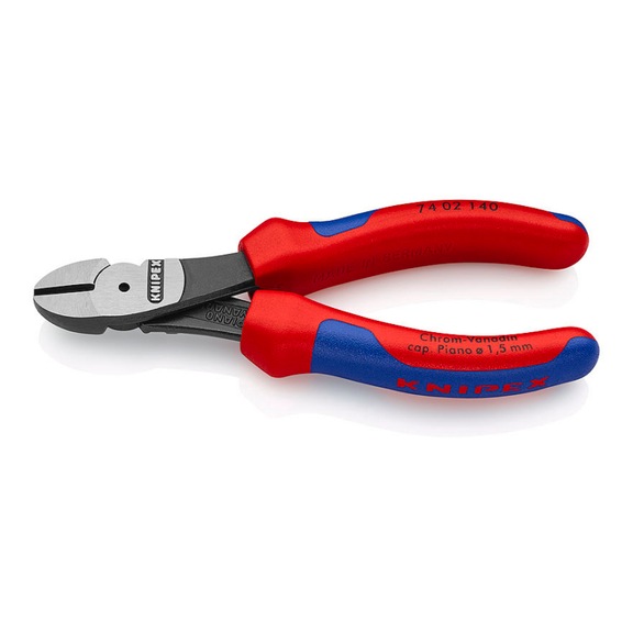KNIPEX Combination diagonal cutters black atramentized 140 mm Article 74 02 140 - Side cutter