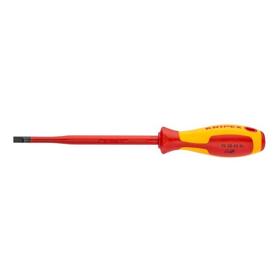 KNIPEX Slotted screwdriver SLIM VDE 262 mm Article 98 20 65 SL - Socket wrench