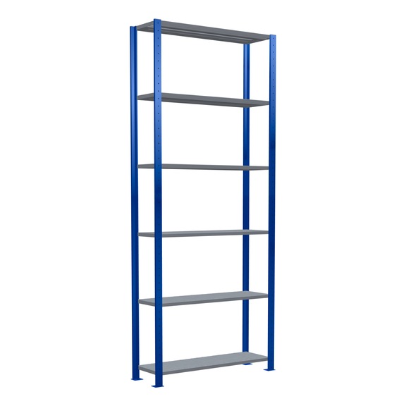 SCHULTE Basic shelving Steck MULTIplus85 galvanized/6 shelves 2500x1000x300 No. 13131-B - Shelving (workshop)