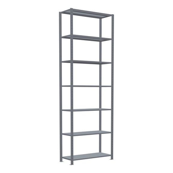 SCHULTE basic shelving Steck MULTIplus85 galvanized 7 shelves 3000x1000x400 No. 13142 - Shelving (workshop)