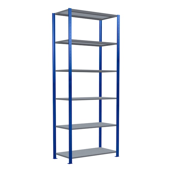 SCHULTE Basic shelving Steck MULTIplus85 galvanized/6 shelves 2500x1000x500 No. 13151-B - Shelving (workshop)