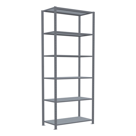 SCHULTE Basic shelving Steck MULTIplus85 galvanized 6 shelves 2500x1000x500 No. 13151 - Shelving (workshop)