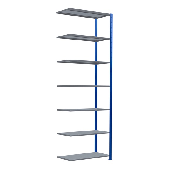 SCHULTE add-on shelving Steck MULTIplus85 galvanized/7 shelves 3000x1000x500 No. 13157-B - Shelving (workshop)