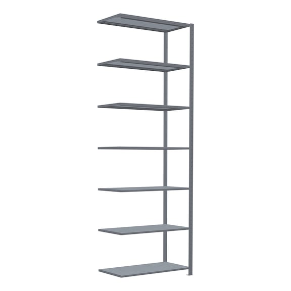 SCHULTE add-on shelving Steck MULTIplus85 galvanized 7 shelves 3000x1000x500 No. 13157 - Shelving (workshop)