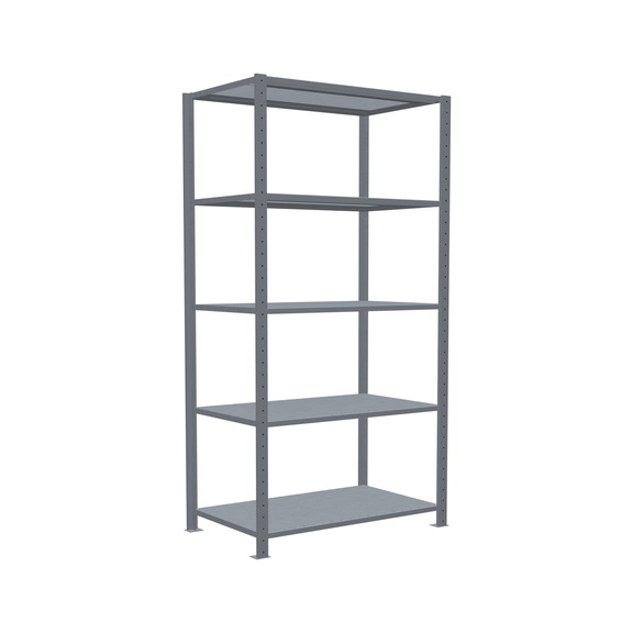 SCHULTE basic shelving Steck MULTIplus85 galvanized 5 shelves 2000x1000x600 No. 13160 - Shelving (workshop)