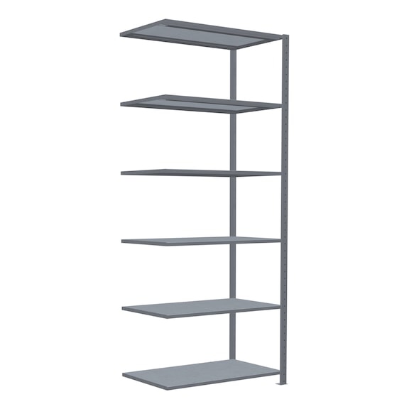 SCHULTE add-on shelving Steck MULTIplus85 galvanized 6 shelves 2500x1000x600 No. 13166 - Shelving (workshop)