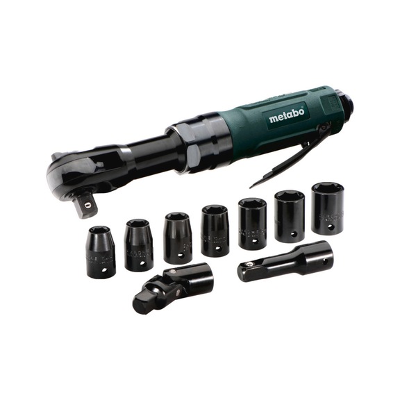 METABO Pneumatic ratchet screwdriver DRS 68 Set 1/2 inch 14-piece 604119500 - Ratchet screwdriver (compressed air)