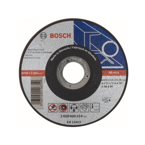 BOSCH Cut-off wheel straight Expert for Metal AS 46 S BF 115 mm 1.6 mm 2608600214 - Abrasive made of bonded abrasive with bore or thread