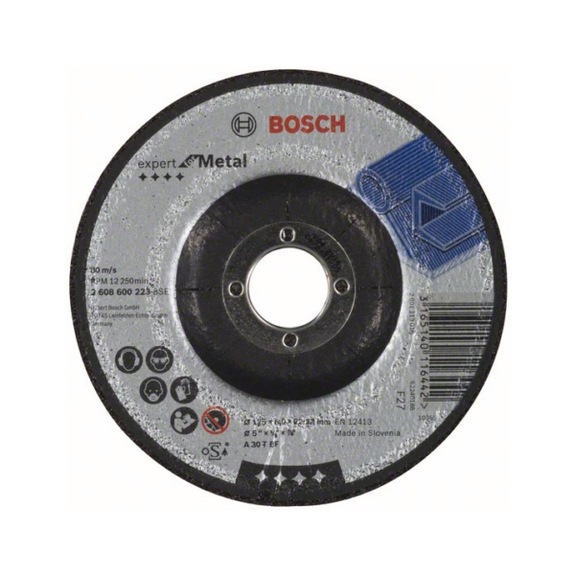 BOSCH Cranked grinding disc A 30 T BF 125mm 22.23mm 6mm 2608600223 - Rough grinding wheel