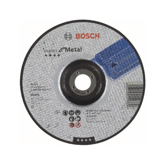 BOSCH Trennscheibe gekröpft Expert for Metal A 30 S BF 180 mm 3 mm 2608600316 - Schleifmittel aus gebundenem Schleifmittel mit Bohrung oder Gewinde