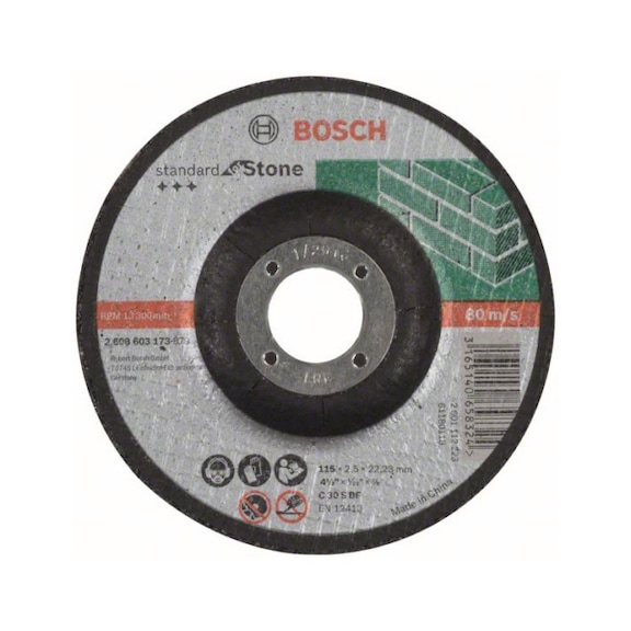 BOSCH Cut-off wheel cranked Standard for Stone C 30 S BF 115mm 2,5mm 2608603173 - Abrasive made of bonded abrasive with bore or thread