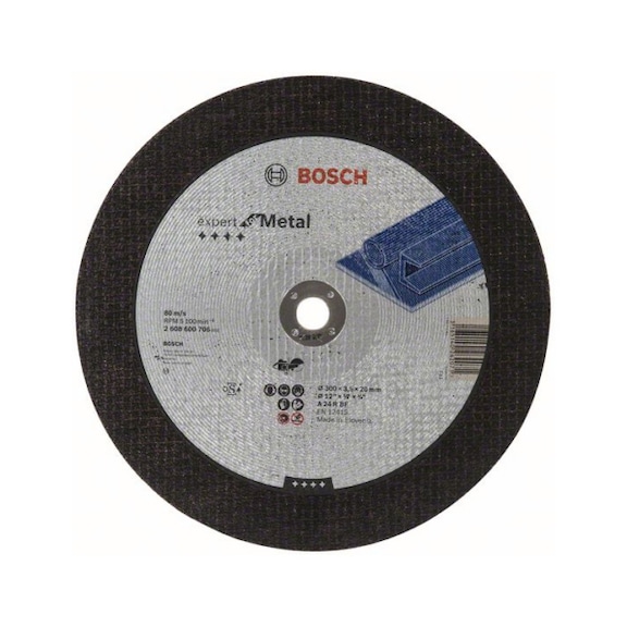 BOSCH Cut-off wheel straight Expert Metal A 24 R BF 300mm 20,00mm 3,5mm 2608600706 - Abrasive made of bonded abrasive with bore or thread