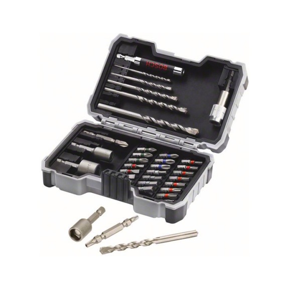 BOSCH 35-teiliges Set mit BohrernSchrauberbits CYL-3 PH PZ SL H T 2607017326 - Handwerkzeug Sortiment, Handwerkzeugsatz