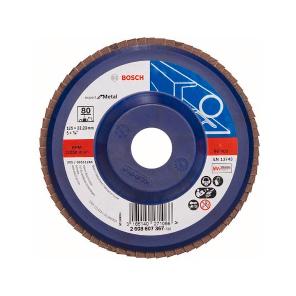BOSCH Flap disc X551 straight 125mm 80 plastic 2608607367 - Flap disc
