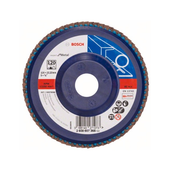 BOSCH Flap disc X551 straight 125mm 120 plastic 2608607368 - Flap disc