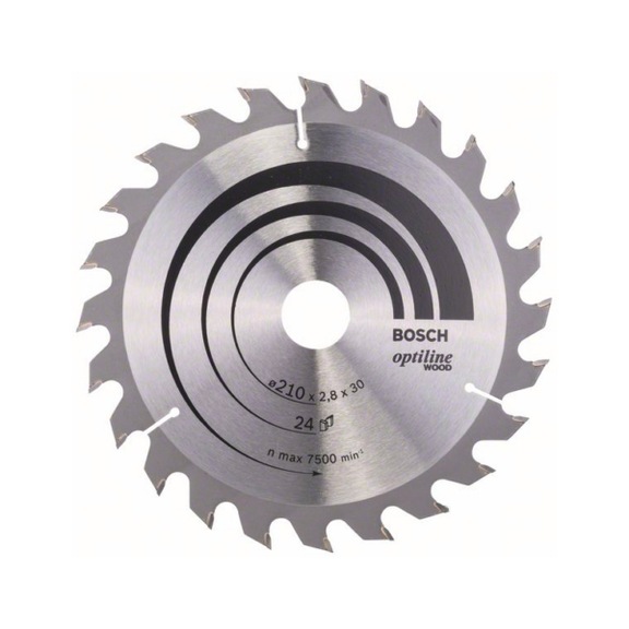 BOSCH Circular saw blade Optiline Wood for circular hand saws 210x30x2,8mm 24 2608640621 - Circular saw blade (machines)