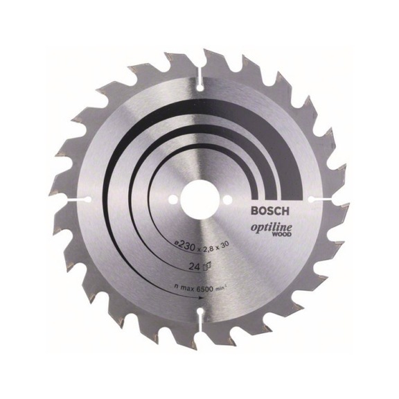 BOSCH Circular saw blade Optiline Wood for circular hand saws 230x30x2,8mm 24 2608640627 - Circular saw blade (machines)
