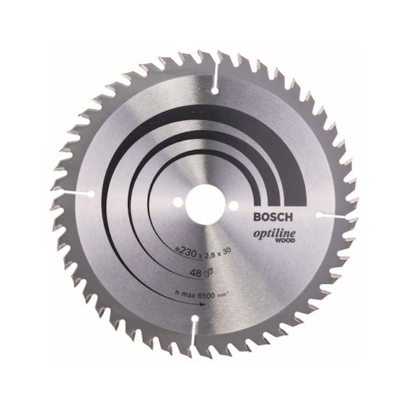 BOSCH Kreissägeblatt Optiline Wood für Handkreissägen 230x30x2,8mm 48 2608640629 - Kreissägeblatt (-Maschinen)