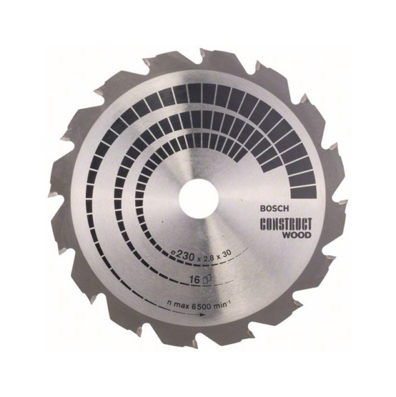 BOSCH Kreissägeblatt Construct Wood 230 x 30 x 2,8 mm 16 2608640635 - Kreissägeblatt (-Maschinen)