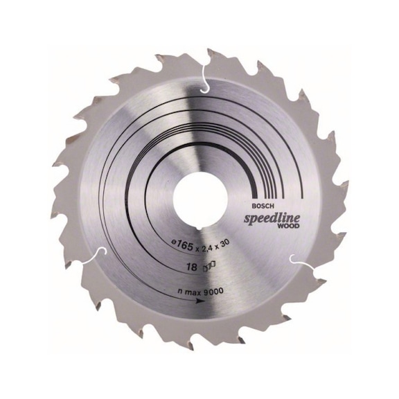 BOSCH Circular saw blade Speedline Wood 165 x 30 x 2.2 mm 18 2608640789 - Circular saw blade (machines)