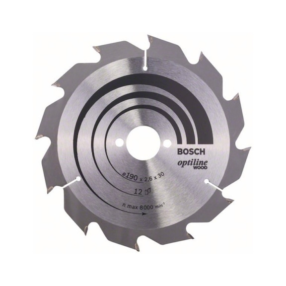 BOSCH Circular saw blade Optiline Wood for circular hand saws 190x30x2,6mm 12 2608641187 - Circular saw blade (machines)