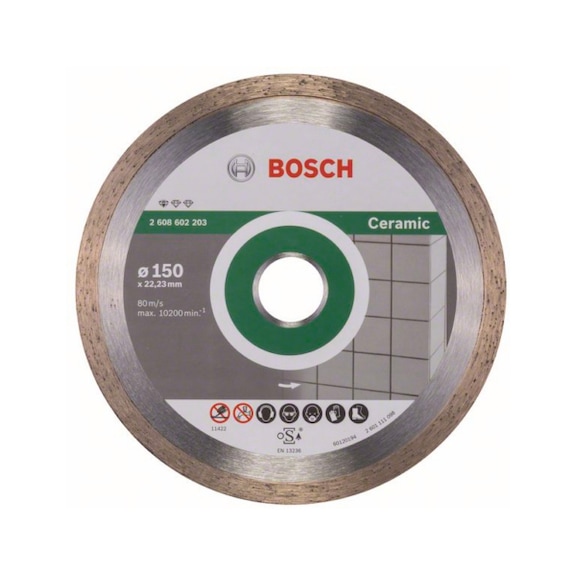BOSCH Diamond cutting blade Standard Ceramic 150x22,23x1,6x7mm 1-pack 2608602203 - Diamond cutting disk