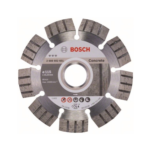 BOSCH Diamond cutting blade Best for Concrete 115 x 22.23 x 2.2 x 12 mm 2608602651 - Diamond cutting disk
