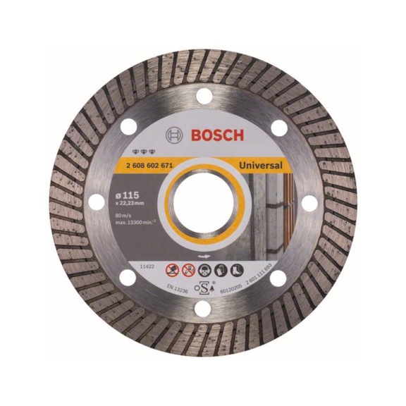 BOSCH Diamond cutting blade Best for Universal Turbo 115x22,23x2,2x12mm 2608602671 - Diamond cutting disk