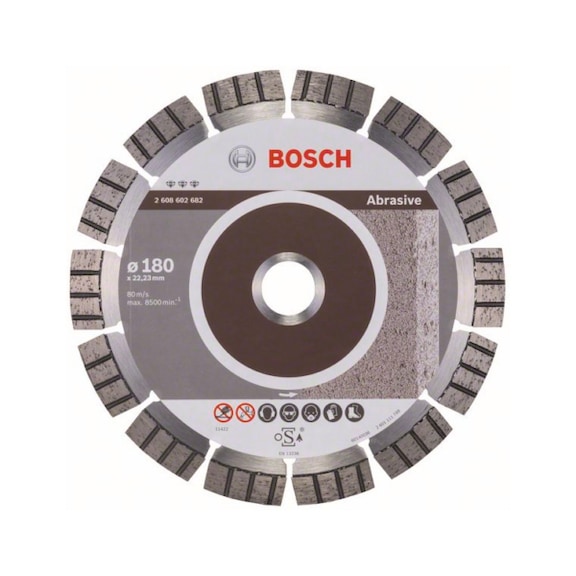 BOSCH Diamond cutting blade Best for Abrasive 180 x 22.23 x 2.4 x 12 mm 2608602682 - Diamond cutting disk
