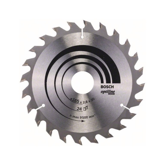 BOSCH Circular saw blade Optiline Wood for circular hand saws 165x30x2,6mm 24 2608640602 - Circular saw blade (machines)