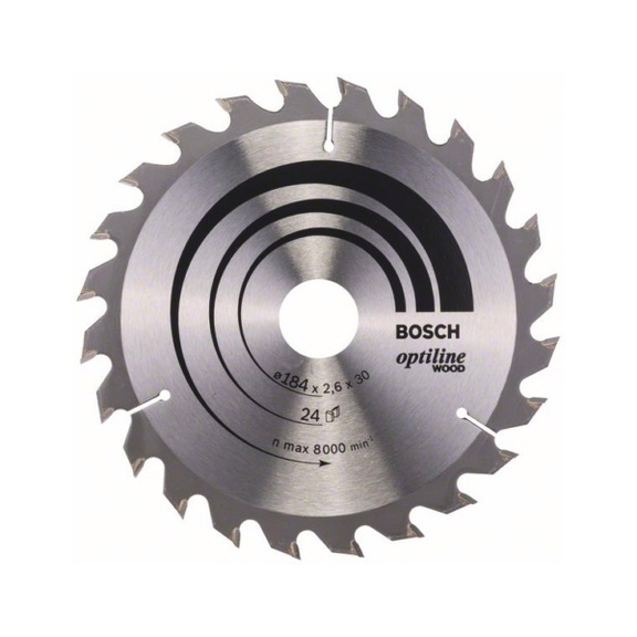 BOSCH Circular saw blade Optiline Wood for circular hand saws 184x30x2,6mm 24 2608640610 - Circular saw blade (machines)